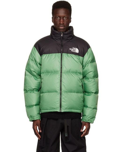 The North Face Green & Black 1996 Retro Nuptse Down Jacket for Men | Lyst