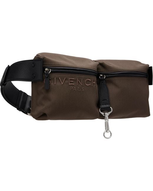 Givenchy Black Cargo Canvas Belt Bag for men