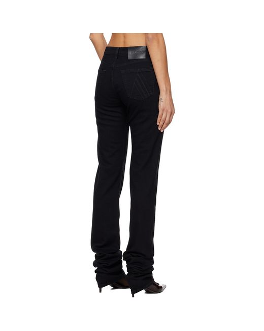 The Attico Black Washed Stretch Jeans