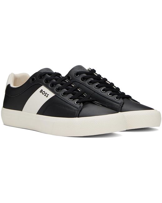 Boss Black Off- Cupsole Contrast Band Sneakers for men
