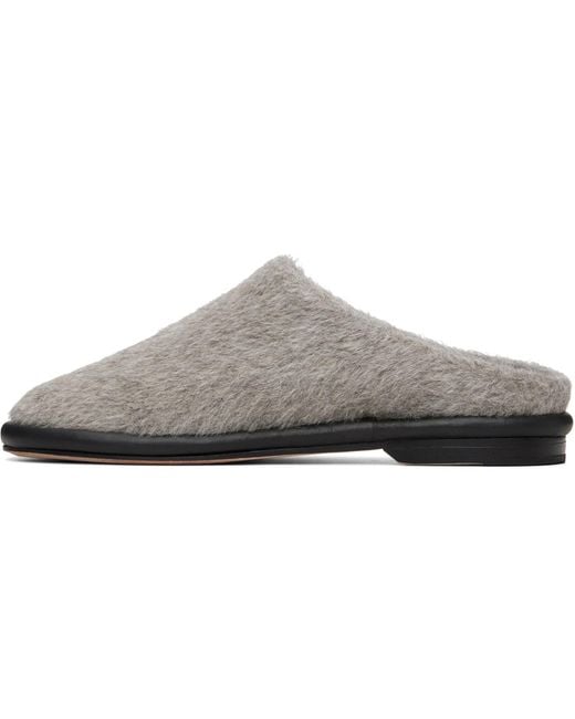 Lauren Manoogian Black Ssense Exclusive Brushed Mule Loafers