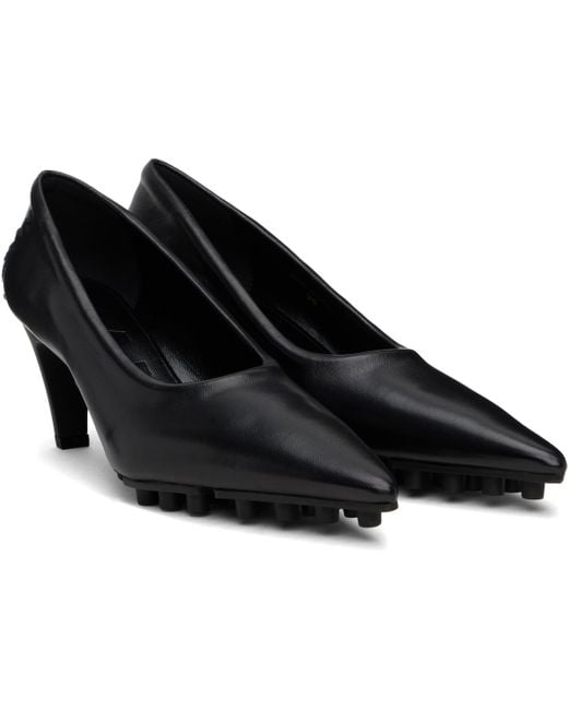Marni Black Nappa Spike Heels
