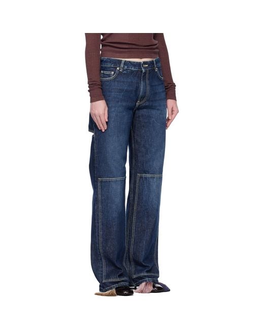 Jean Paul Gaultier Blue 'The Cut-Out' Jeans