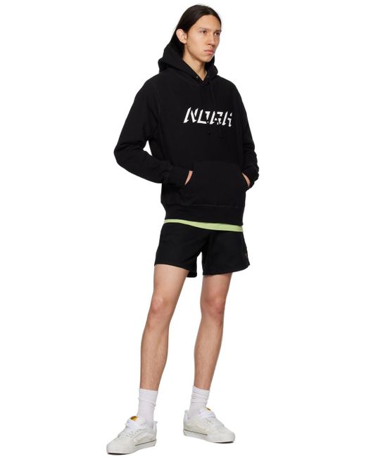 Noah NYC Black Elasticized Shorts for men