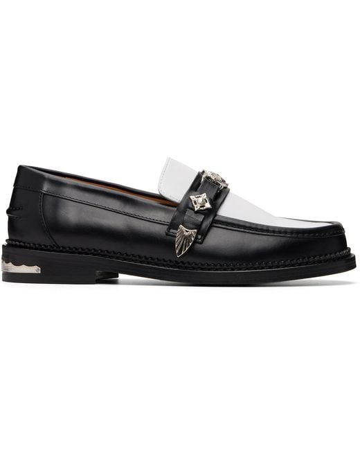 Toga Virilis Black Ssense Exclusive & Metal Loafers for men