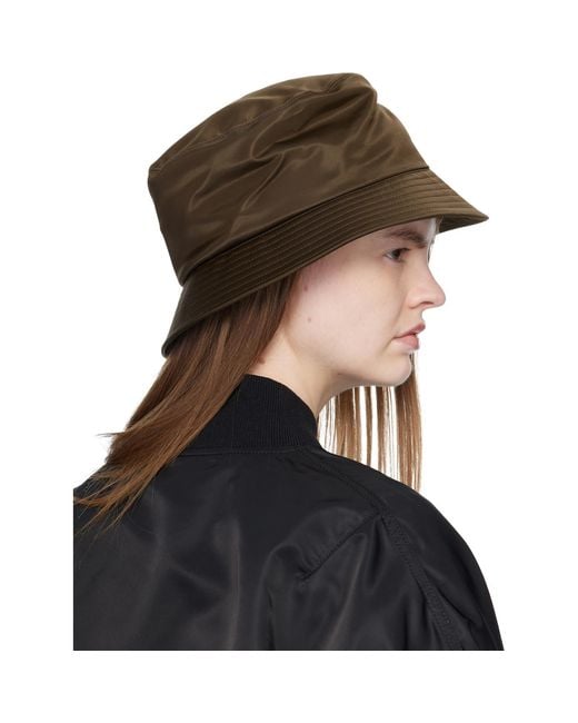 Sacai Black Single Brim Pocket Bucket Hat