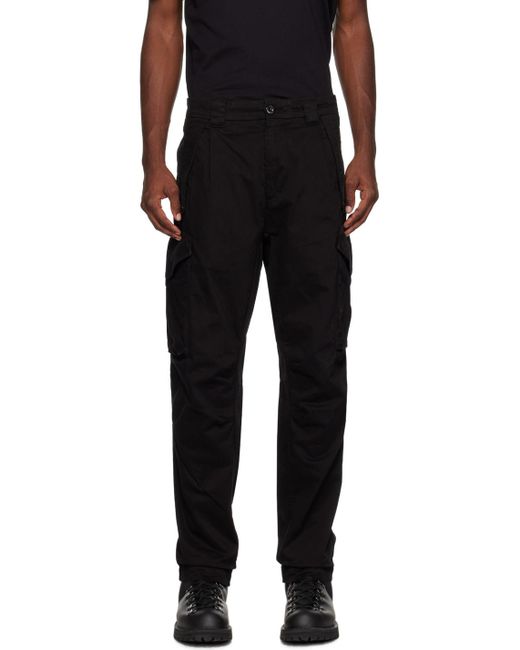 C P Company C.p. Company Black Loose-fit Cargo Pants for men