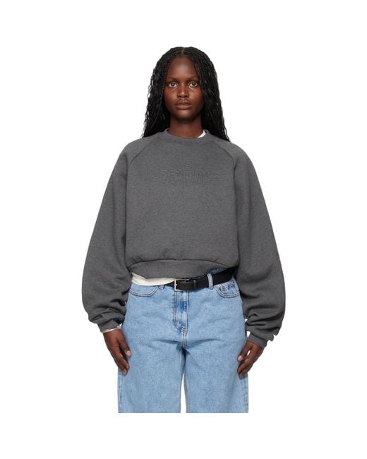Fear Of God Black Holiday Embossed 90S Raglan Crewneck Sweatshirt