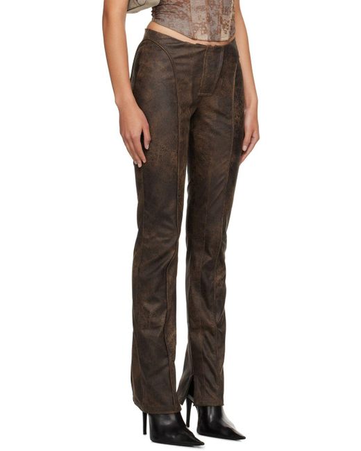 MISBHV Harley Faux-leather Trousers in Black | Lyst
