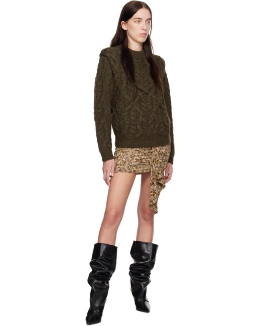 Isabel Marant Black Khaki Basiliane Sweater