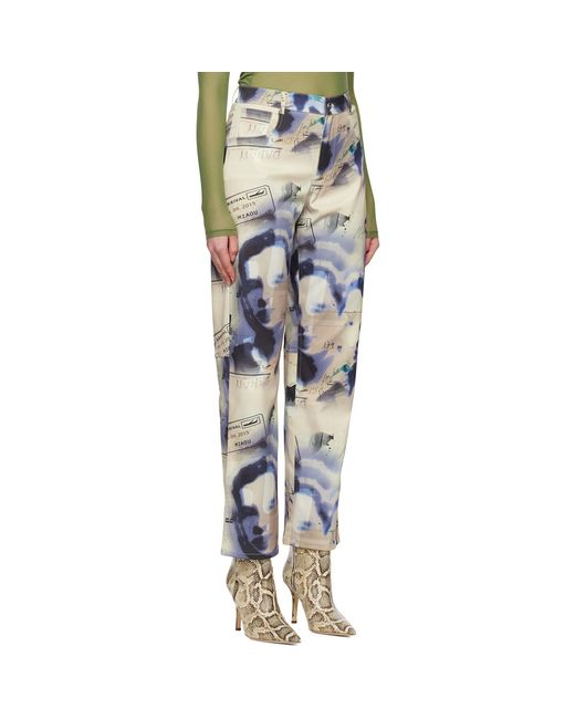 Miaou Multicolor Beige & Purple Fargo Trousers