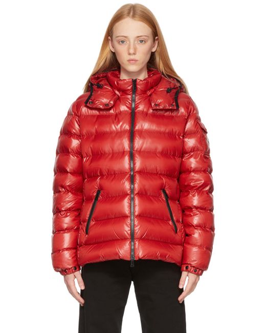 Moncler Satin Ssense Exclusive Down Bady Jacket in Red - Lyst