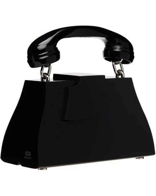 Micro sac comma noir à poignée en forme de téléphone Gcds en coloris Black