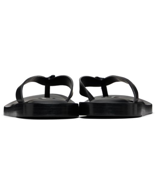 Jil Sander ブラック トングサンダル Black