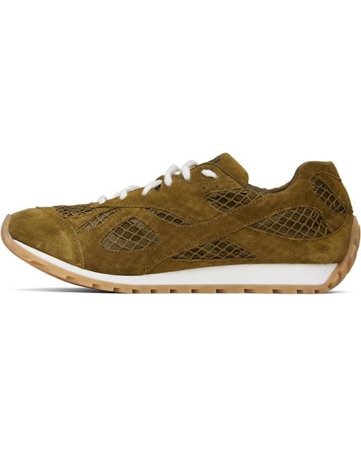 Bottega Veneta Black Khaki Orbit Sneakers for men