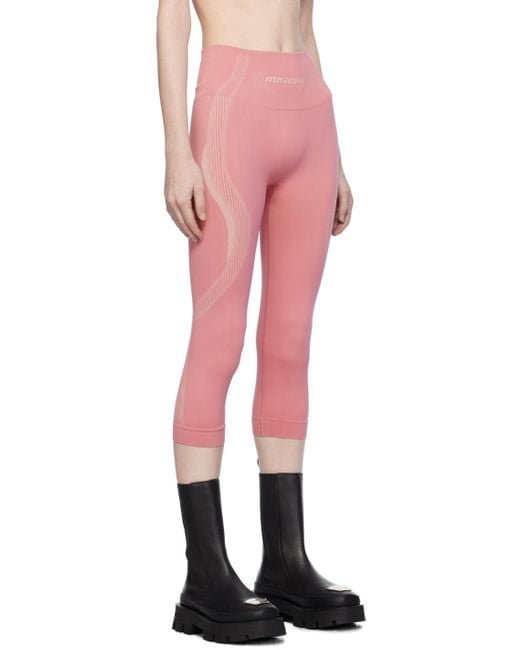 M I S B H V Pink Jacquard leggings
