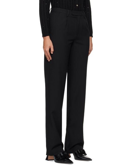 ShuShu/Tong Black Straight-Leg Trousers