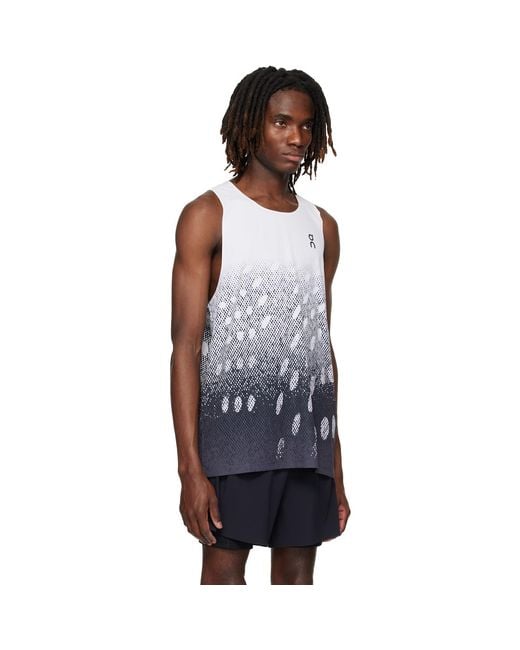 On Shoes Black Zero Singlet Running Top for men