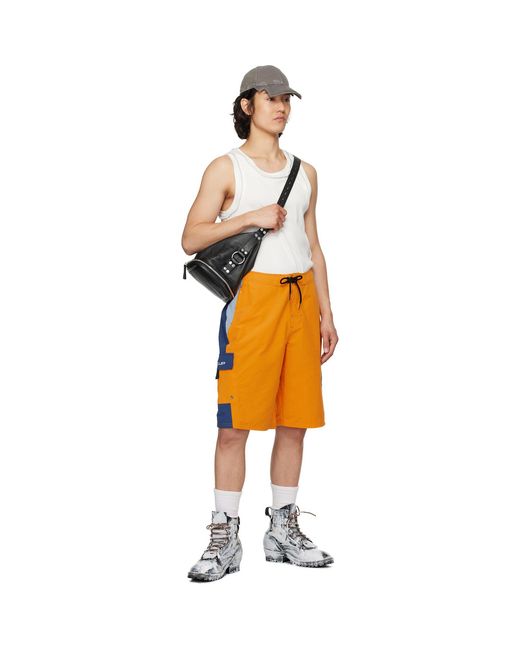 Martine Rose Orange Board Swim Shorts for men