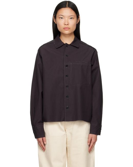 AIREI Black Deconstructed Shirt