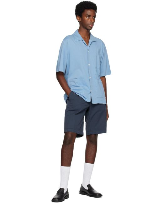 Aspesi Blue Navy Bermuda Shorts for men