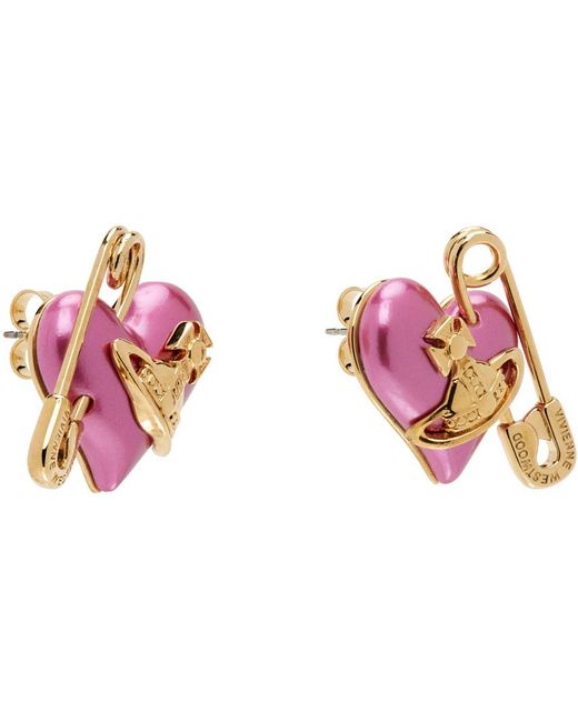 Vivienne Westwood ORIETTA ピアス　ゴールド Vivienne Westwood ゴールド& Orietta ピアス ブラック | Lyst
