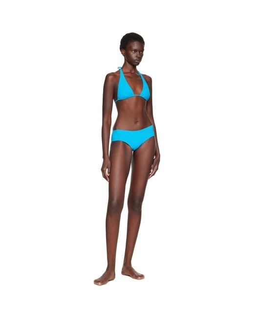 Fruity Booty Blue Halter Bikini Top