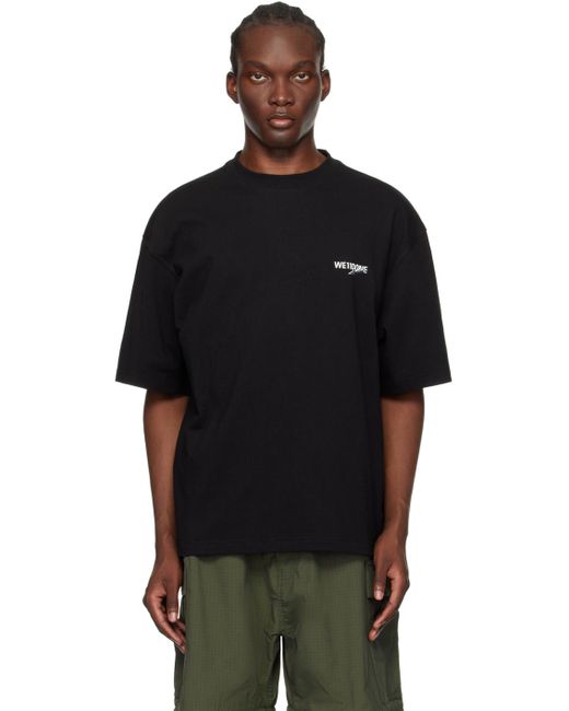we11done Black Wave T-Shirt for men