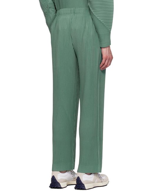 Homme Plissé Issey Miyake Homme Plissé Issey Miyake Green Monthly Color August Trousers for men
