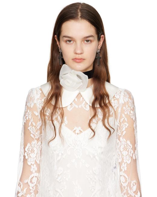 Dolce & Gabbana White Cross Earrings