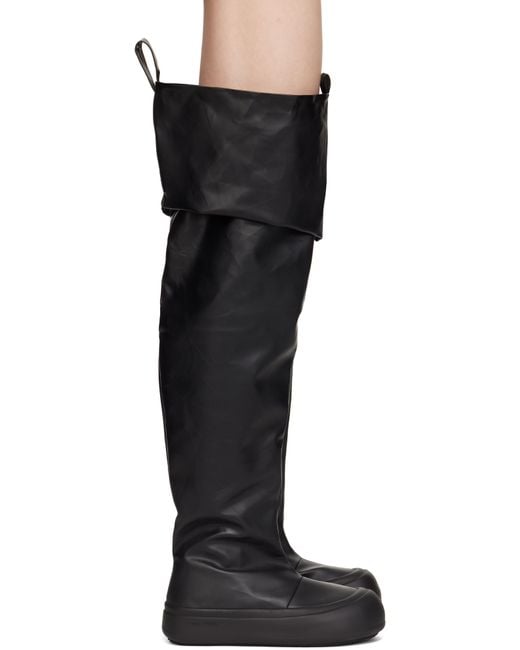 Yume Yume Black Thigh High Fisherman Boots for men