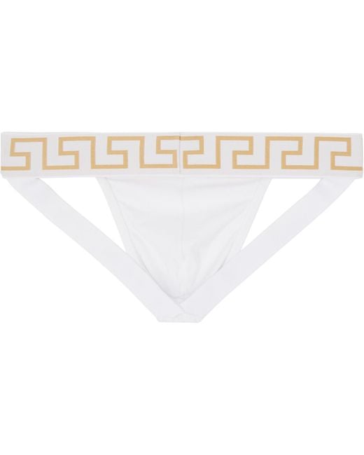 Versace Black Cotton-Jersey Jockstrap for men