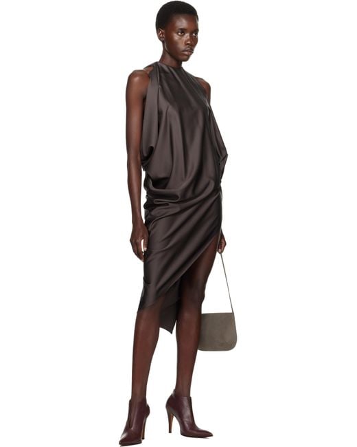 AARON ESH Black Open Arm Evening Minidress
