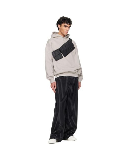 Y-3 Black Multi Pocket Sling Pouch for men