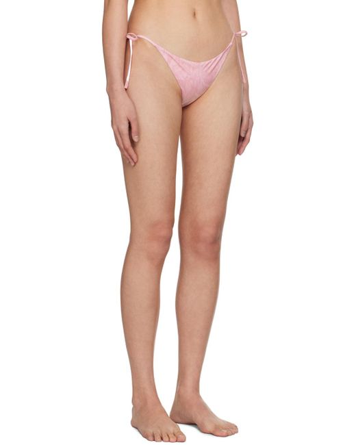Versace Multicolor Pink Barocco Bikini Bottom