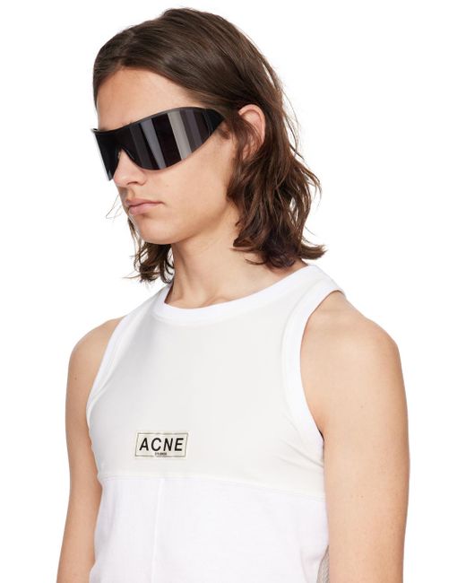Acne Blue Metal Frame Sunglasses for men