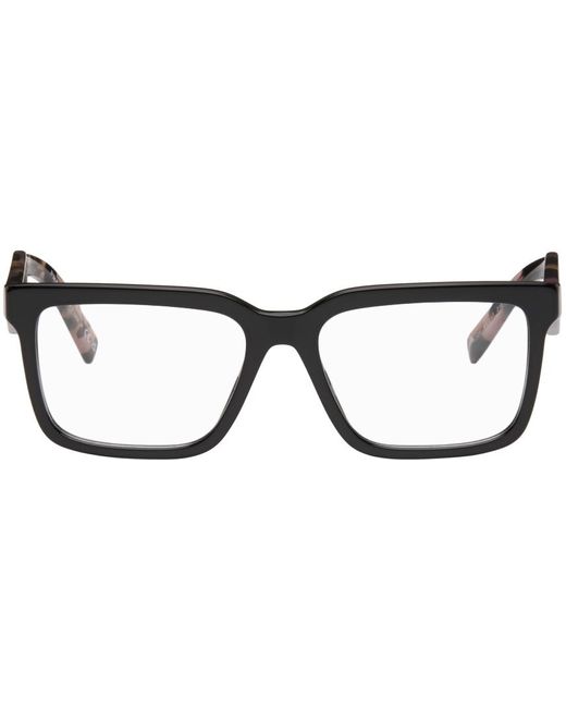 Prada Black Rectangular Glasses for men