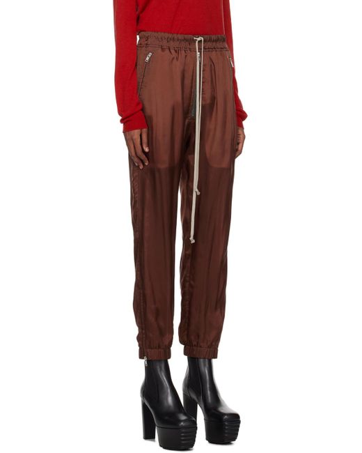 Pantalon de détente bourgogne Rick Owens en coloris Red