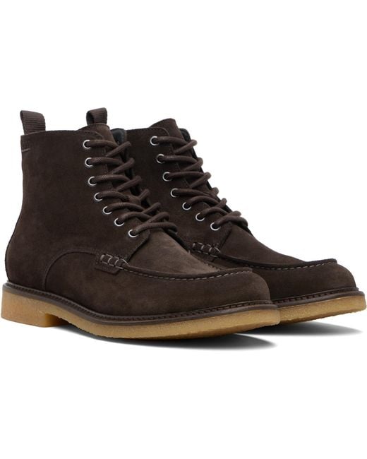Boss Black Suede Half Boots for men