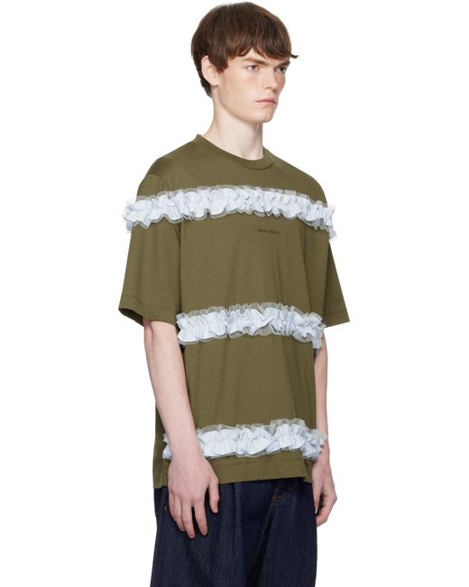 T-Shirt Kaki À Garnitures À Volants Simone Rocha pour homme en coloris Green