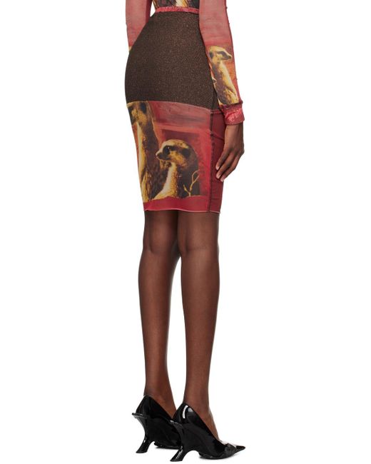 OTTOLINGER Red Cat Midi Skirt