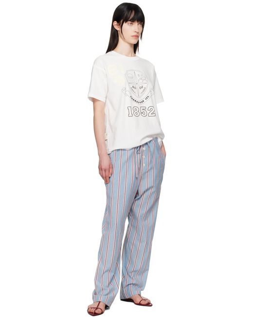 Bode ホワイト Crest リバーシブル Tシャツ White