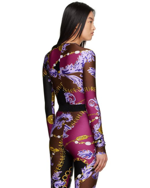 Versace Multicolor Couture Chain Couture Bodysuit
