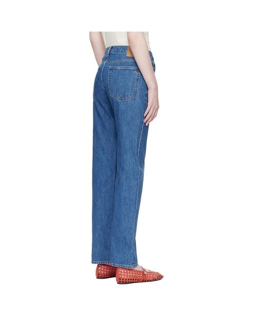 Rag & Bone Blue Harlow Full Straight Jeans