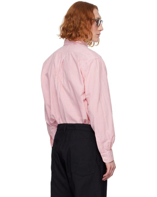 Enginee garments chemise 19 century bd rouge et blanc Engineered Garments pour homme en coloris Pink