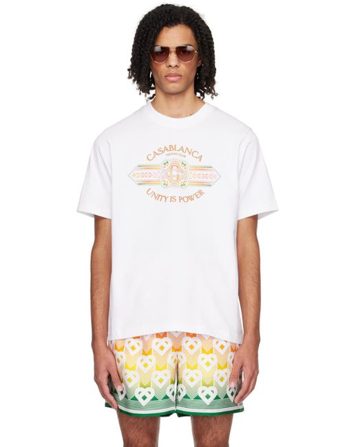 Casablanca White 'unity Is Power' T-shirt for men