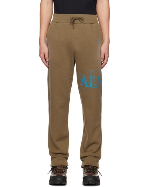 1017 ALYX 9SM Natural Khaki Printed Lounge Pants for men