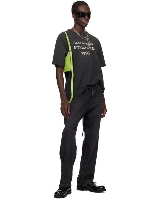 T-shirt 'stockholm' noir Acne pour homme en coloris Black