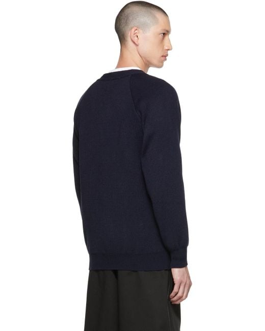 Comme des Garçons Blue Navy Lochaven Of Scotland Edition Cardigan for men