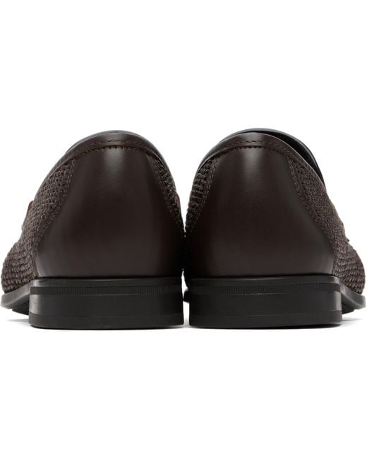 Ferragamo Black Gancini Ornament Loafers for men